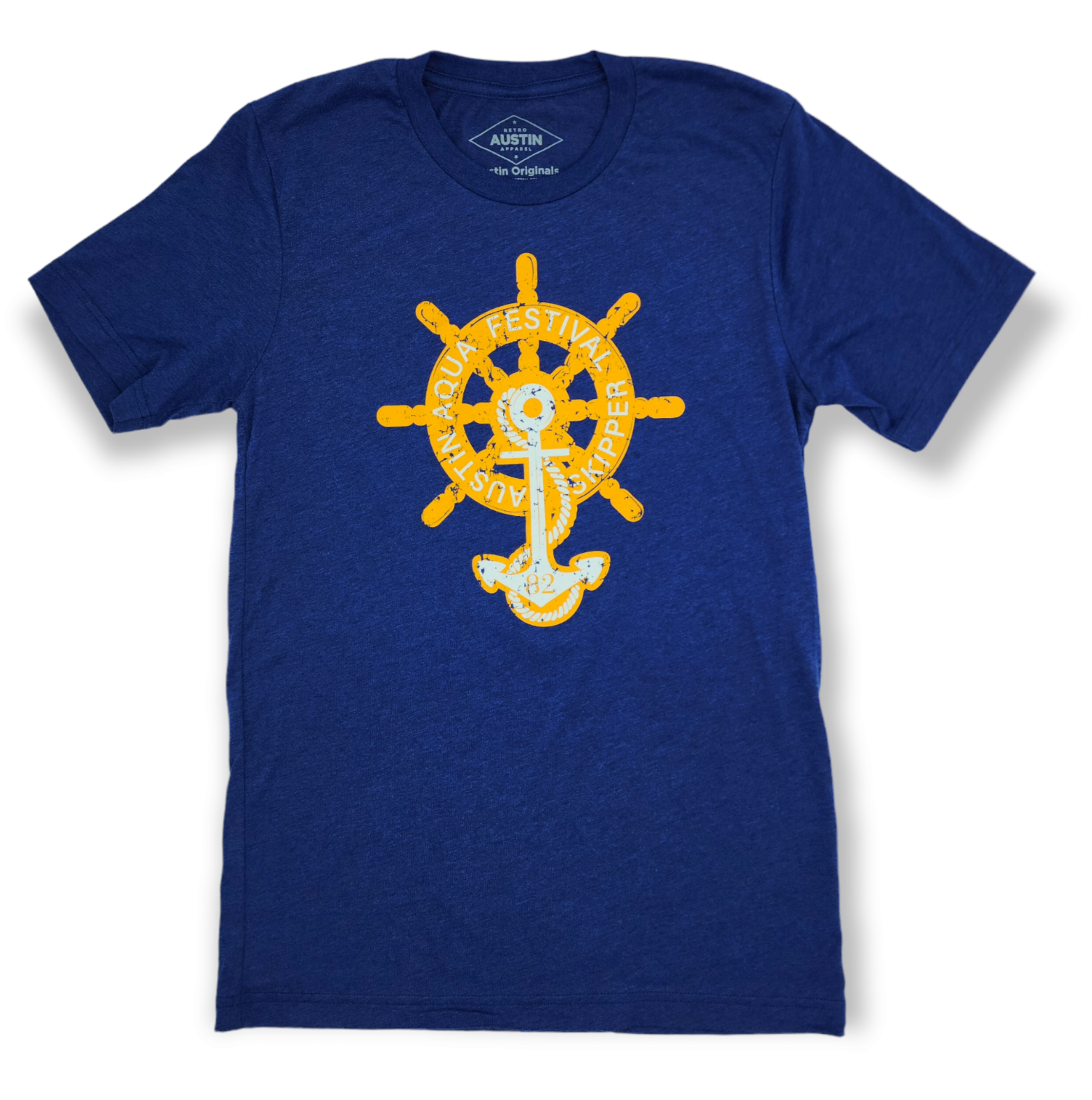 Aqua Fest Retro Tee - Navy